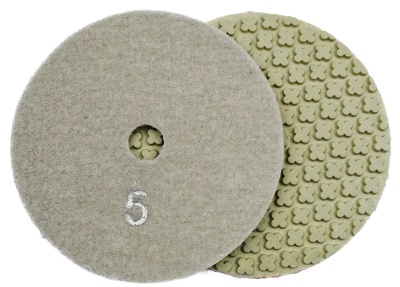 Алмазные гибкие шлифовальные круги КРЕСТИК Pads 5-STEP №5 D100