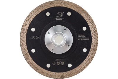 Диск алмазный отрезной турбо с фланцем SLIM 125*M14*1,4 мм гранит сухой рез TECH-NICK