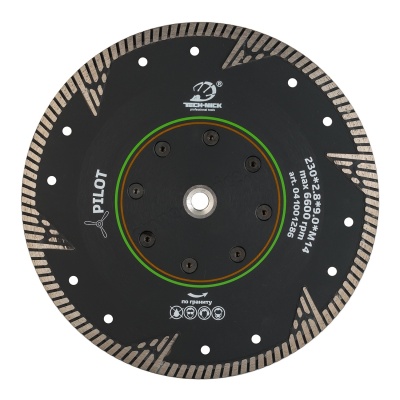 Диск алмазный отрезной турбо TECH-NICK PILOT 230/22.2