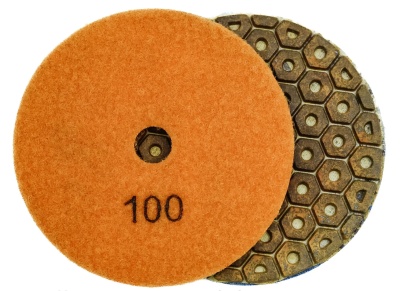 Алмазные гибкие шлифовальные круги Усиленные Гайка №100 Pads 4-STEP D100