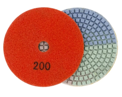 Алмазные гибкие шлифовальные круги ТриКолор Pads 7-STEP.D100 №200