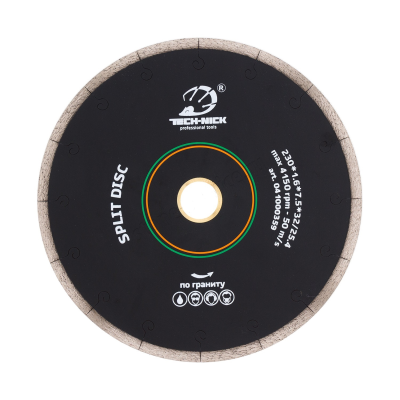 Диск алмазный отрезной сплошной SPLIT DISC 230*32/25,4*1,6 мм гранит мокрый рез TECH-NICK